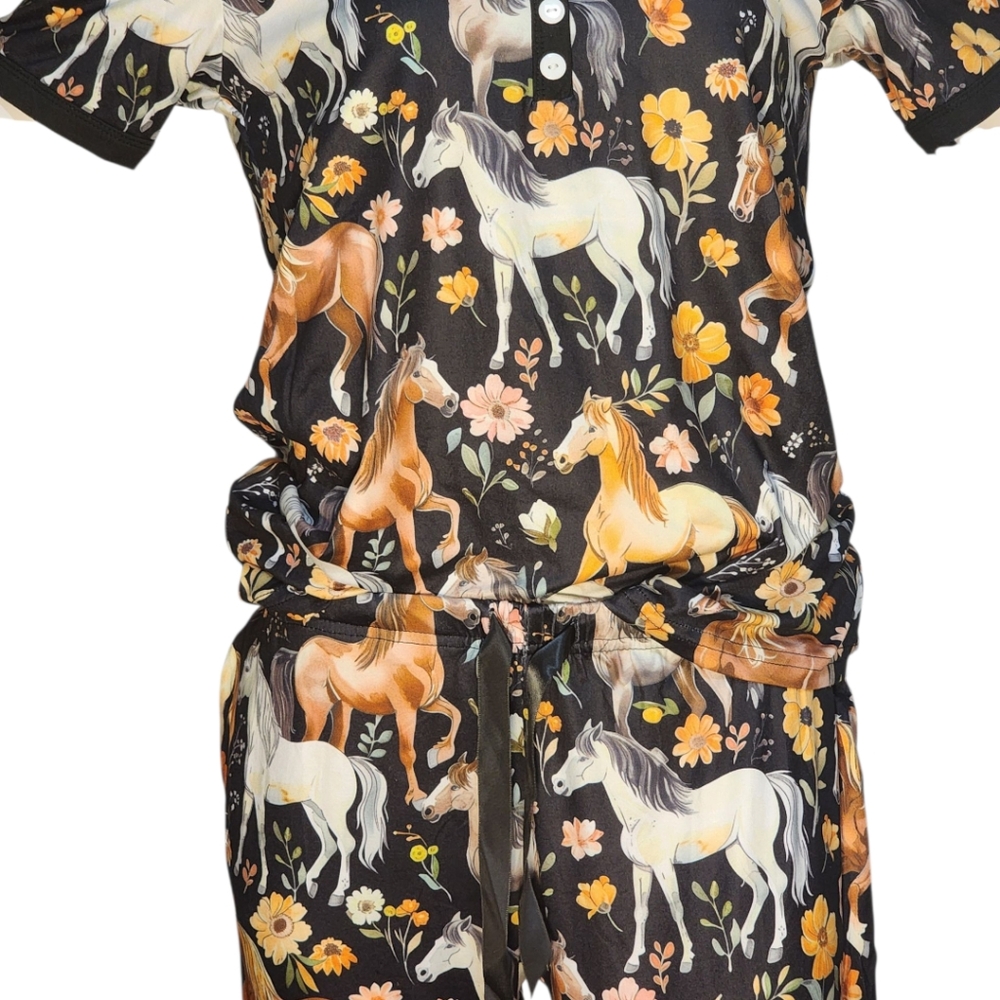 NWT Size Small Shirley & Stone Horse Print Pajama Set Equestrian - Picture 8 of 12